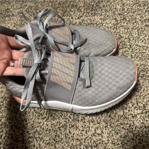 Nike Gray and Peach Athletic Shoes